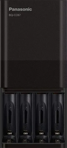 Vista 2 de Panasonic Eneloop pro - Cargador de batería + pilas recargables Eneloop AA (paquete de 8)