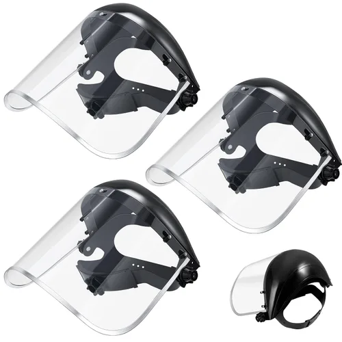 Vista 8 de Copkim Paquete de 3 Protectores Faciales Super Seguros para Rectificado. Protector Facial Transparente para Rectificado y Corte. Resistente a