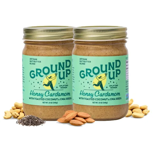 Vista 11 de GROUND UP PDX Mantequilla de nuez Almendra Oregon Avellana, 12 OZ