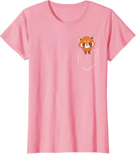 Vista 14 de Funny Red Panda In Pocket - Camiseta con bolsillo, Negro, S