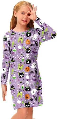 Vista 4 de BesserBay Vestido midi de Navidad para niñas con bolsillo en el pecho de 4 a 12 años