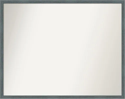 Vista 10 de Amanti Art Espejo de pared azul Dixie de 26 x 38 pulgadas, espejo rectangular rústico de baño para decoración de pared de sala de estar, marco