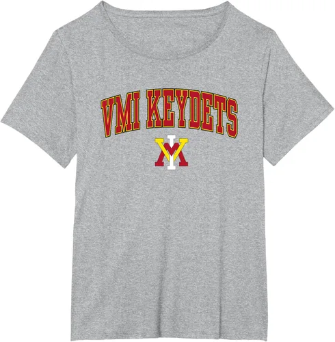 Vista 23 de Camiseta con licencia oficial de VMI Keydets Arch Over, Blanco