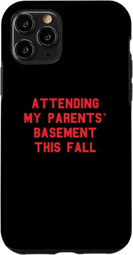 Vista 13 de iPhone 12 mini Attending My Parents’ Basement Fall Gamer Funny Fan Red Case