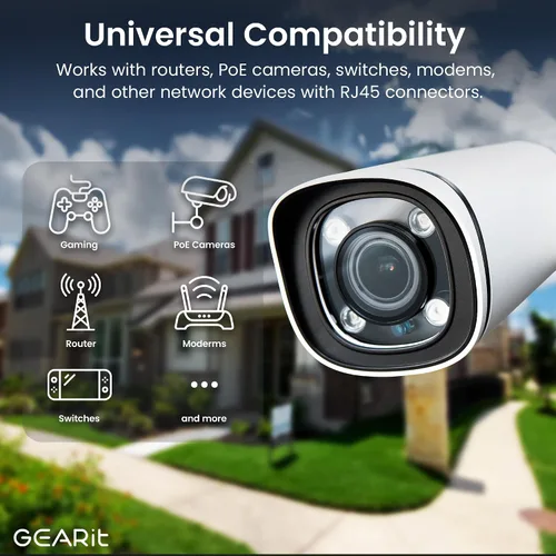 Vista 7 de GEARit - Cable Ethernet Cat8 de 25 pies, color negro, Cat 8, 40 Gbps, 2000