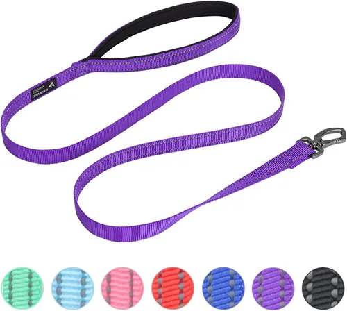 Vista 19 de EXCELLENT ELITE SPANKER Correa de entrenamiento de perro de nailon resistente y duradera, cuerda de tracción de 4 pies de largo de 1 pulgada de Negro