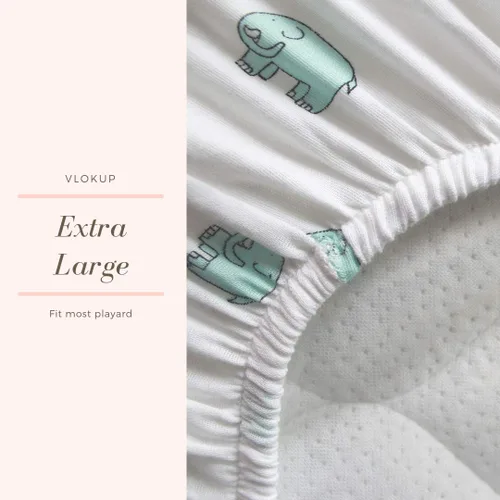 Vista 6 de Baby Play N Pack - Funda de muselina para corral, sábanas portátiles para cuna, funda de colchón convertible para niñas por Vlokup, flamenco