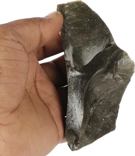Vista 3 de GEMHUB Cristal curativo de obsidiana negra áspera natural 861.85 CT, Gema, obsidiana