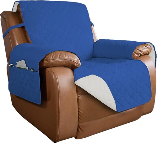 Vista 194 de PureFit - Funda de sofá acolchada reversible, protector de muebles impermeable, funda de sofá lavable con espuma antideslizante y correas elásticas