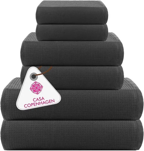 Vista 25 de CASA COPENHAGEN Toallas clásicas para trapeador de bar, paquete de 12, 15 x 19 pulgadas, 100% algodón, altamente absorbentes y duraderas, toallas