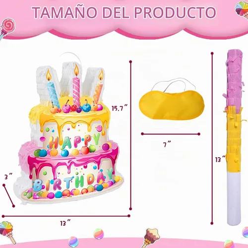 Vista 2 de JOARHONAL - Piñata para pastel de cumpleaños, con vendaje y murciélago, decoración de juegos de fiesta de cumpleaños