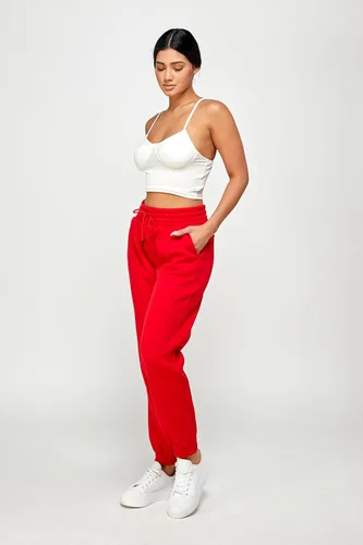 Vista 40 de IUUI Pantalones deportivos de cintura alta para mujer, con bolsillos, de algodón, holgados, atléticos