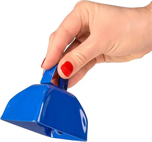 Vista 3 de Rhode Island Novelty Cencerros de metal azul, una docena por pedido