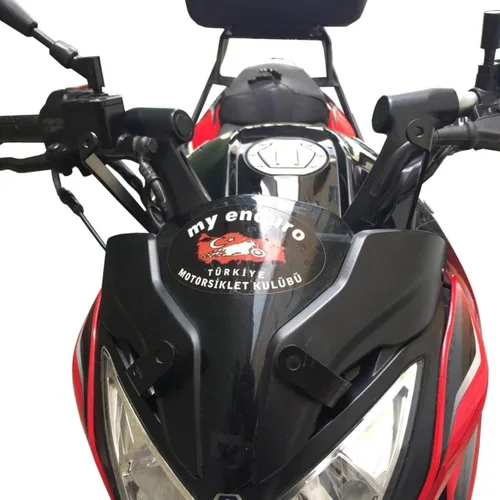 Vista 5 de GP Kompozit Parabrisas largo Touring transparente compatible con Bajaj Pulsar NS200 2011-2023 23.2 in