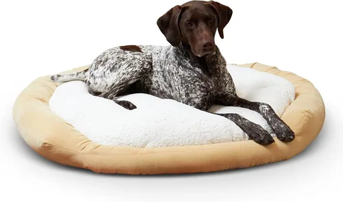 Vista 16 de Maddie Donut - Cama para perro con almohada central extraíble, color crema, pequeña (24 x 24 pulgadas)