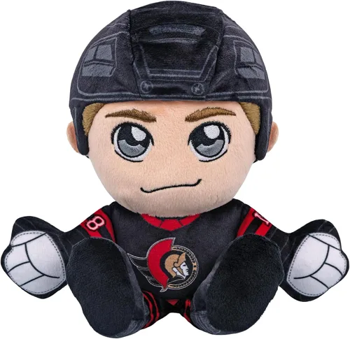 Vista 18 de Bleacher Creatures Calgary Flames Jonathan Huberdeau - Peluche sentado de 8 pulgadas de la NHL Kuricha - Superestrella de la NHL inspirada en Chibi