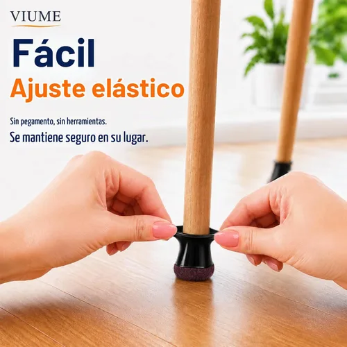 Vista 7 de 24 Piezas Protectores de Piso para Patas de Silla para Pisos de Madera Dura Cubiertas de Silicona para Proteger Pisos de Baldosas de Madera