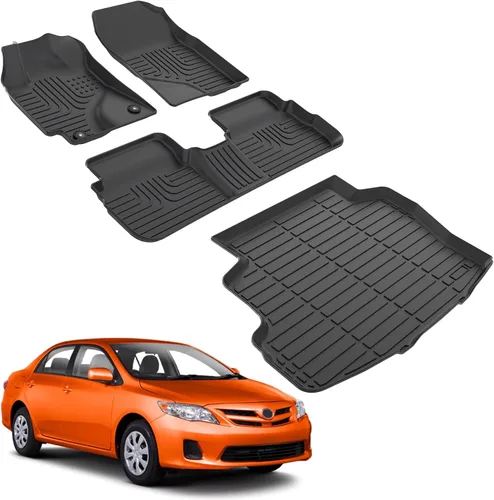 Vista 41 de Alfombrillas para Jeep Compass 2007-2016/2007-2016 Jeep Patriot/Dodge Caliber 2007-2012 para todo tipo de clima con forro de carga para automóvil
