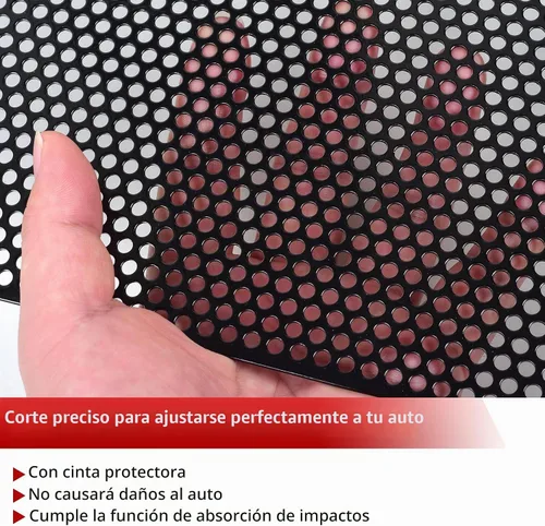 Vista 4 de AggAuto Inserto de malla para parrilla compatible con Jeep Wrangler JK JKU 2007-2018, rejilla frontal de metal de aleación de aluminio, rejilla