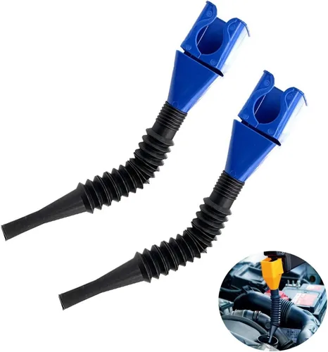 Vista 9 de Embudo de plástico retráctil para cambio de aceite para automóviles y motocicletas (A-Blue+White)