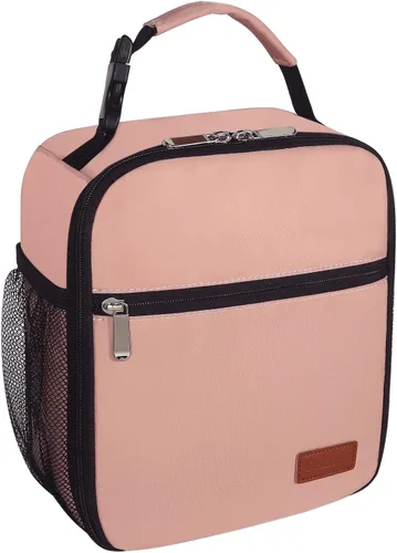 Vista 19 de Femuar Bolsa de almuerzo para hombres, mujeres y adultos, pequeña para oficina, trabajo, picnic, bolsa de almuerzo portátil reutilizable, color negro