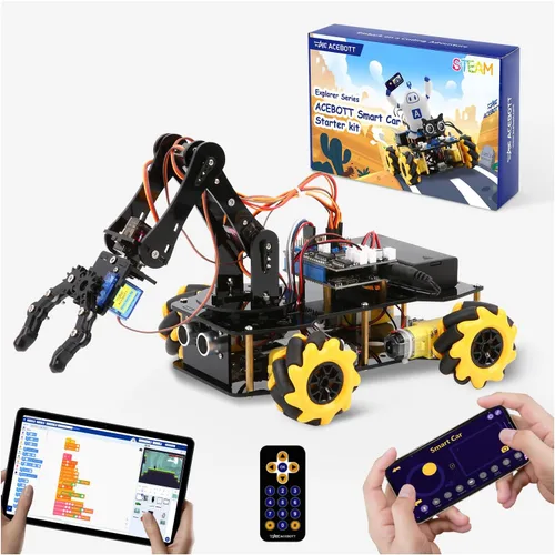 Vista 10 de Kit de tanque de robot solar con cámara inteligente ESP32 5 en 1, kit de robótica de juguete STEM para niños de 8 a 16 años, aplicación y control