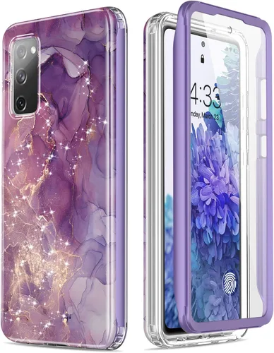 Vista 12 de Esdot Funda compatible con Samsung Galaxy S20 FE con protector de pantalla integrado, con diseño de moda para mujeres y niñas, funda protectora