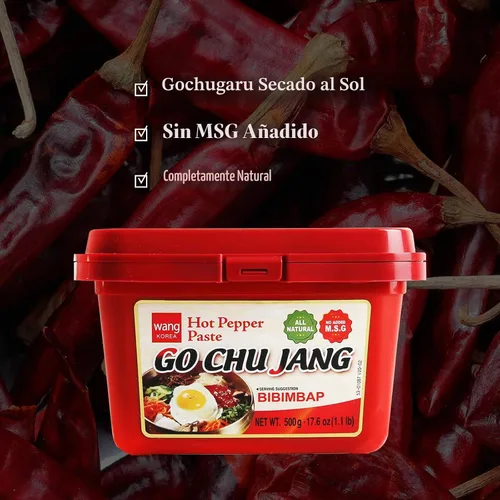 Vista 6 de Wang Gochujang, pasta tradicional de chile rojo coreano