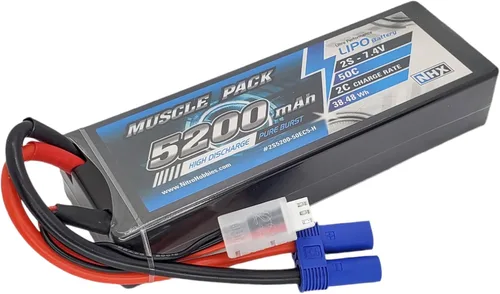 Vista 2 de NHX Muscle Pack 2S 7.4V 5200mAh 50C Hard Case LiPo Batería w/EC5 Conector