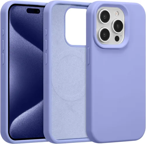 Vista 214 de Funda magnética de silicona para iPhone 13 Pro, color blanco antiguo [Compatible con Magsafe] [Forro de microfibra suave antiarañazos], funda