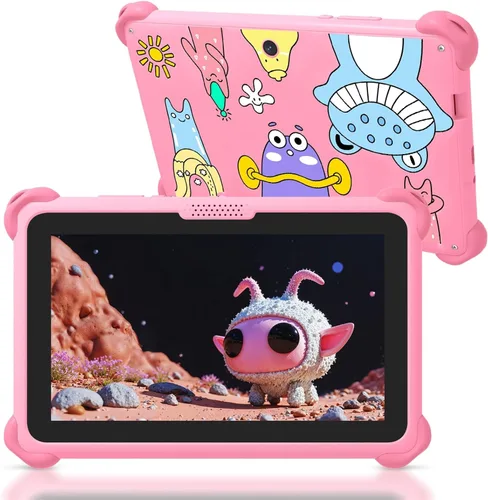 Vista 9 de Tableta infantil de 7 pulgadas para niños, tableta Android de 32 GB con funda incluida, WiFi, Bluetooth, pantalla IPS, control parental, tabletas