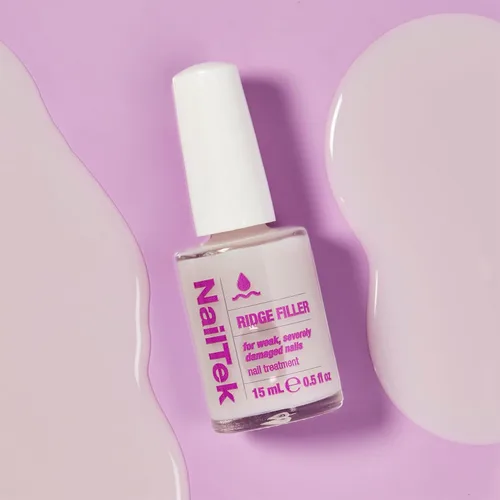 Vista 7 de Nail Tek Ridge Filler Formula 4 - Relleno transparente para uñas, capa base, esmalte fortalecedor de uñas para uñas débiles y dañadas, 0.5 onzas