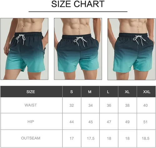 Vista 6 de Mywu Traje de baño para hombre, de secado rápido, con entrepierna de 5 pulgadas
