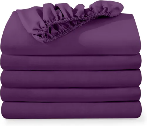 Vista 54 de Bare Home Paquete de 2 sábanas bajeras ajustadas tamaño individual - microfibra ultrasuave de alta calidad 1800, resistente a las arrugas, bolsillo