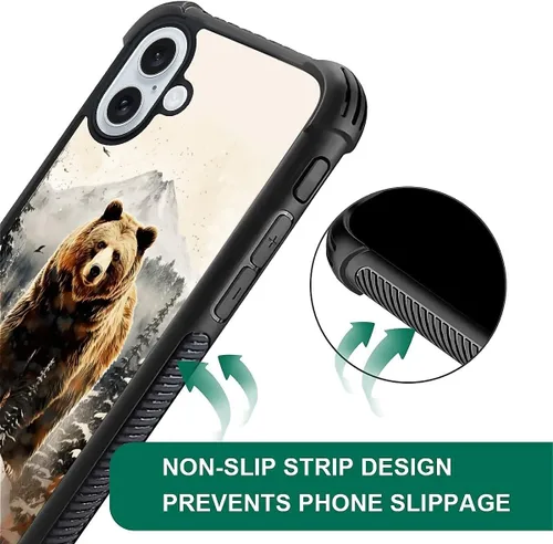 Vista 44 de Funda compatible con iPhone 15, diseño de elefantes africanos, diseño increíble a prueba de golpes, antiarañazos, carcasa trasera de policarbonato