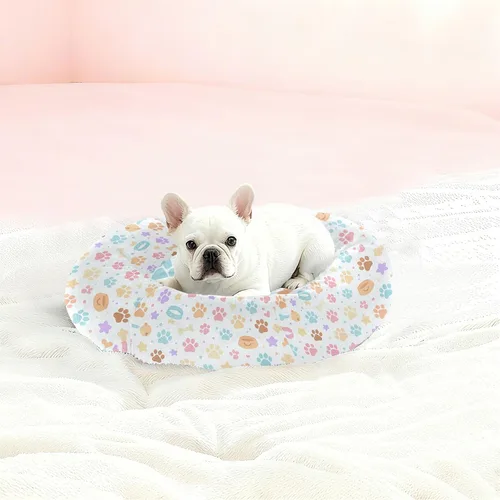 Vista 2 de Pet Dog Beds Relieve Stress Fluffy Cat Cave Bed for Small Size Pets Sleeping XS Dog Paws