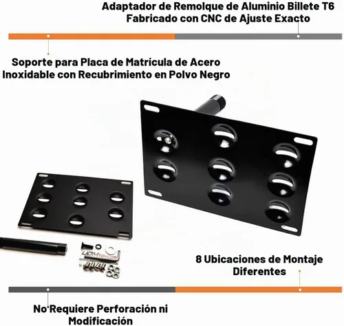 Vista 2 de iJDMTOY Kit de adaptador de soporte de montaje para placa de matrícula de parachoques delantero sin taladro, compatible con Hyundai Elantra