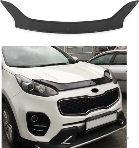 Vista 28 de BMY Deflector de capó para Audi A3 Sedan 2015-2020, protector de insectos