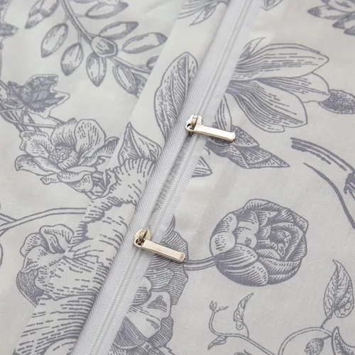 Vista 7 de Funda de edredón de algodón tamaño Twin con flores, 100% algodón suave, 3 piezas, juegos de ropa de cama florales para niñas, estilo vintage chic