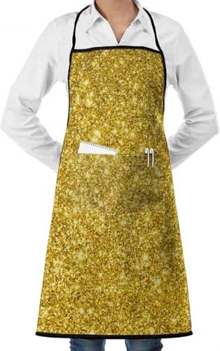 Vista 11 de Delantal unisex con cuello ajustable con bolsillos espaciosos y lazos largos