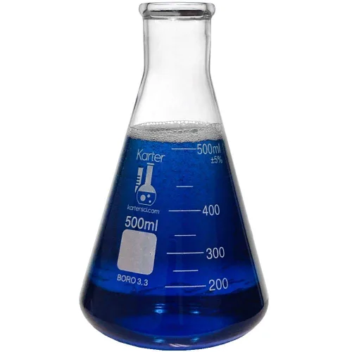 Vista 14 de Karter Scientific - Matraz Erlenmeyer de boca estrecha de 1000 ml, vidrio borosilicato 3.3, 213G22 (Individual) 3.3 vidrio de borosilicato, boca