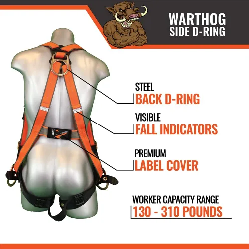 Vista 3 de Malta Dynamics - Arnés de seguridad Warthog para protección contra caídas, compatible con OSHA/ANSI
