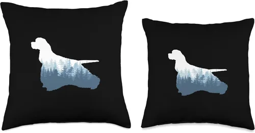 Vista 3 de American Cocker Spaniel Dog Silhouette Outdoor Nature - Almohada de 16 x 16 pulgadas, multicolor