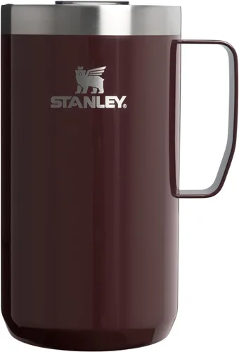 Vista 10 de STANLEY Everyday Camp Mug de 24 onzas, tapa para beber, taza para café, té y bebidas, taza de café aislada de acero inoxidable, sin BPA, color ceniza