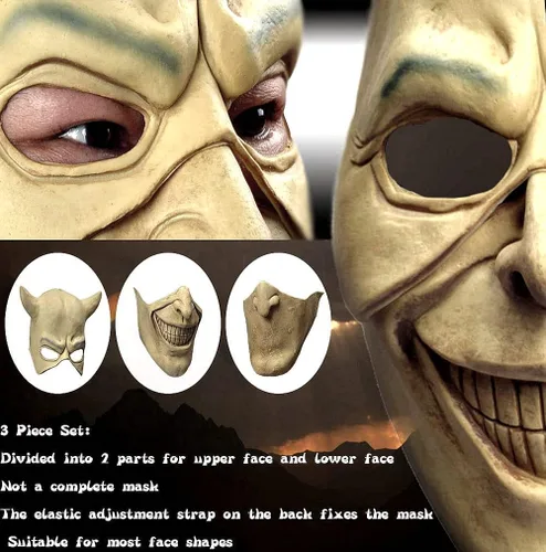 Vista 3 de LEKA NEIL Black Phone Mask Horror Movie Mask Prop The Grabber Mask Black Phone Novelty Halloween Costume Party Latex Masks