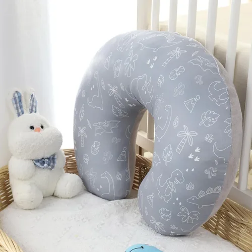 Vista 4 de DILIMI Funda de almohada de lactancia, fundas de lactancia suaves y elásticas para almohadas de lactancia, 1 paquete de funda reversible extraíble