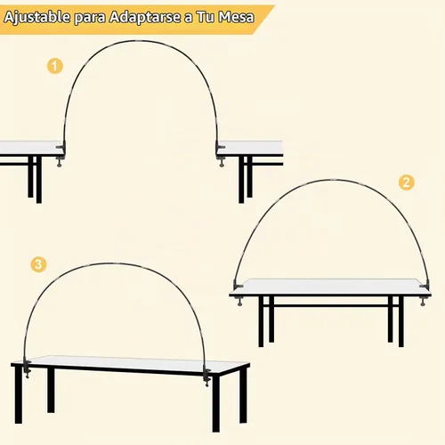 Vista 4 de Kit de arco de globos de mesa de 13 pies, soporte de arco de globos ajustable para mesa, marco de arco de mesa de globos reutilizable para Negro