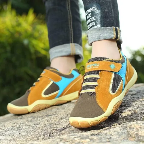 Vista 6 de Zonkacen Botas de senderismo cómodas para niños y niñas para caminar al aire libre