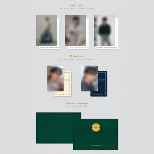 Vista 5 de JUNGKOOK - Álbum de exhibición: moderno, dorado, álbum de recuerdos musicales de 12 x 12 pulgadas con estuche combinado y diseño de libro de fotos
