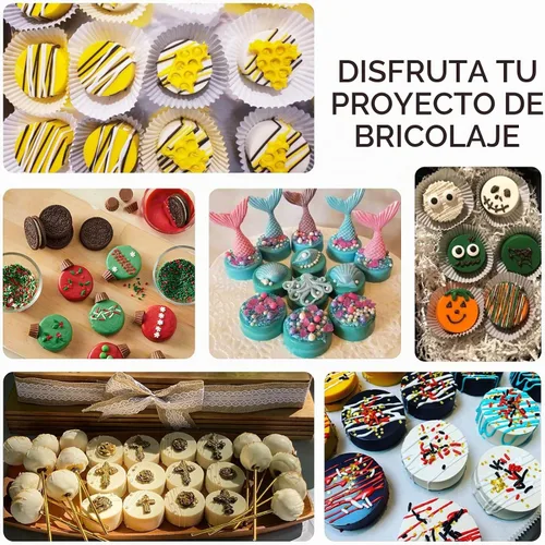 Vista 6 de Actvty - Moldes redondos para galletas cubiertas de chocolate, 3 moldes cilíndricos de silicona para chocolate, perfectos para galletas cubiertas 3